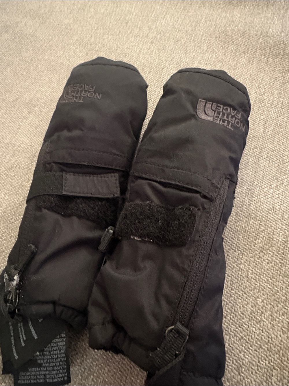 The North Face Black Winter Mittens with Logo